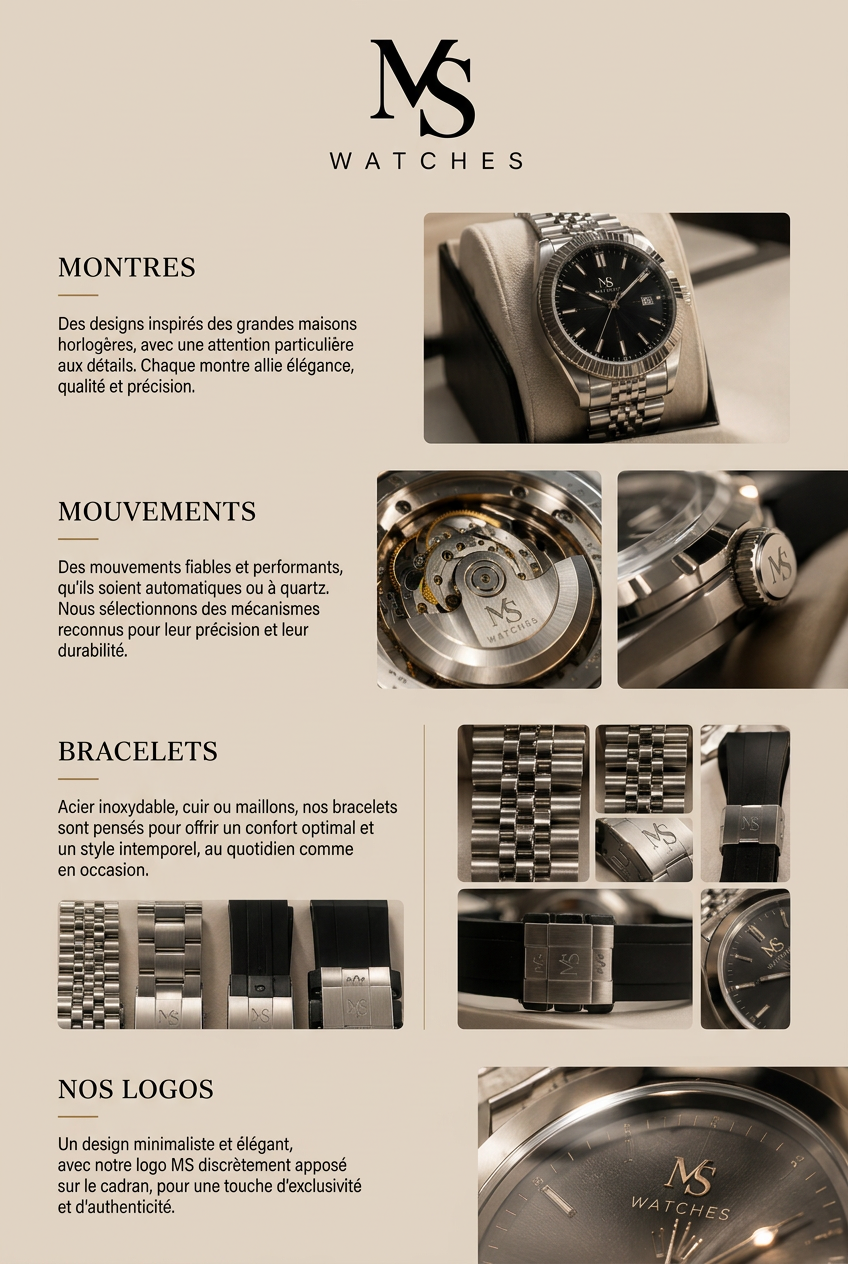 Visuel MS WATCHES recomposé en format portrait